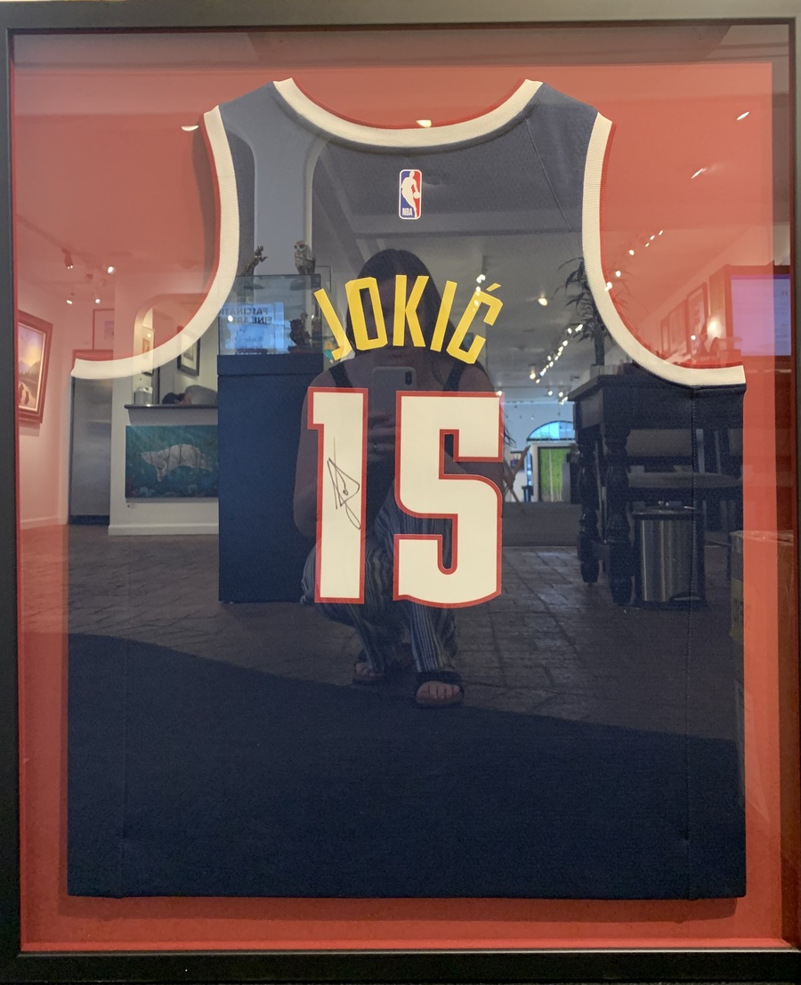 Nikola Jokic Autographed and Framed Denver Nuggets Jersey