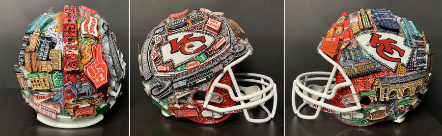 1982 Kansas City Chiefs Helmet Art - Row One Brand