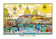 Charles Fazzino Art Charles Fazzino Art Colorful Carnival in Venice (AP) (Colored Crystals)