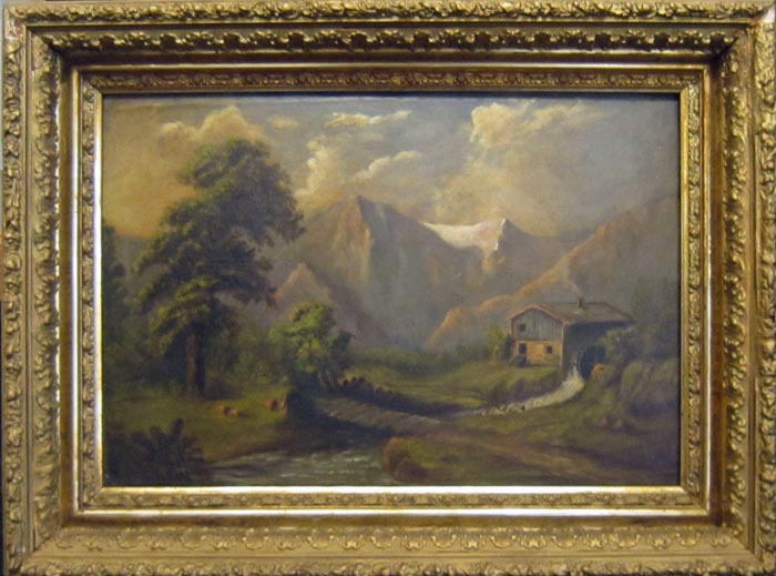  European Realism Mountain Valley Landscape 