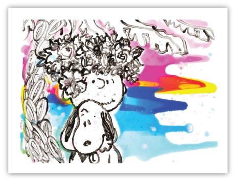 Tom Everhart Beneath the Palms - The Love Croissant (PP) (Framed)