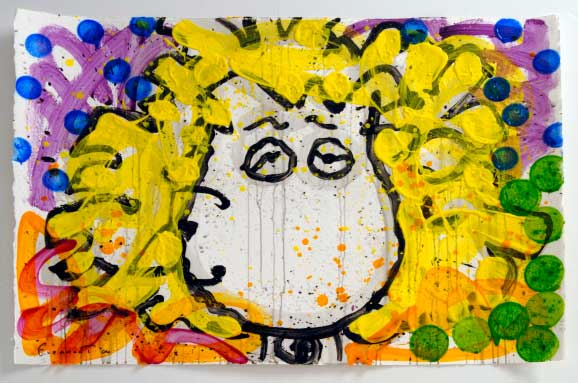 Tom Everhart Curls Gone Wild, It's Your 5:15 (Original) (Framed)