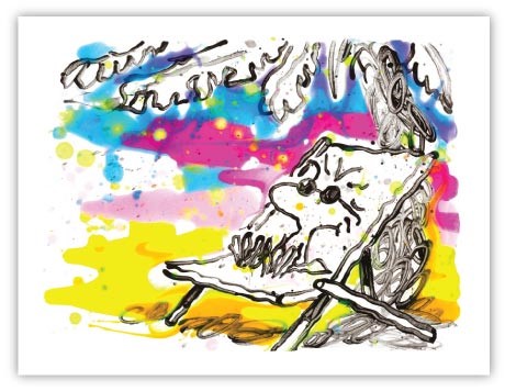 Tom Everhart Beneath the Palms - The Sparkling Croissant (PP) (Framed)