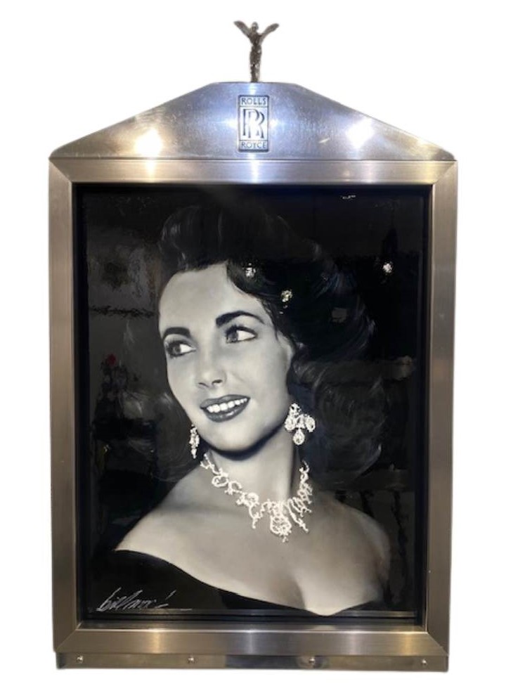 Bill Mack Liz Taylor Rolls Royce Grill (Original) (Framed)